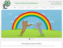 Tablet Screenshot of clinicaveterinariabadalona.com
